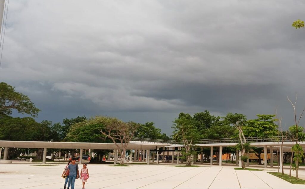 El estado del tiempo en Yucatán. Cielo nublado