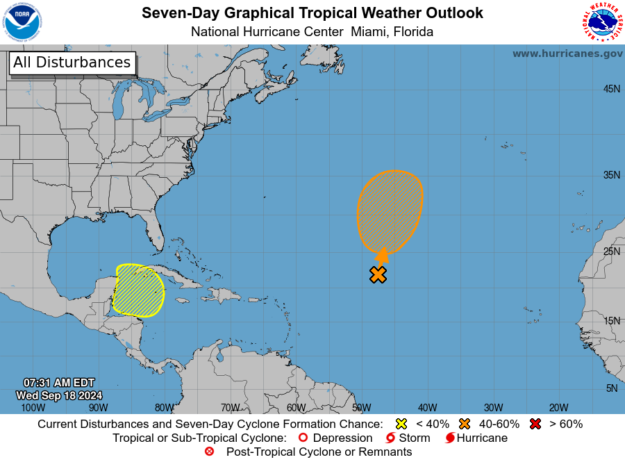 Pronóstico del tiempo para hoy en Yucatán. Vigilancia ciclónica en el Atlántico.