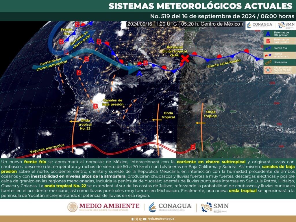 Pronostico del tiempo en Mérida.