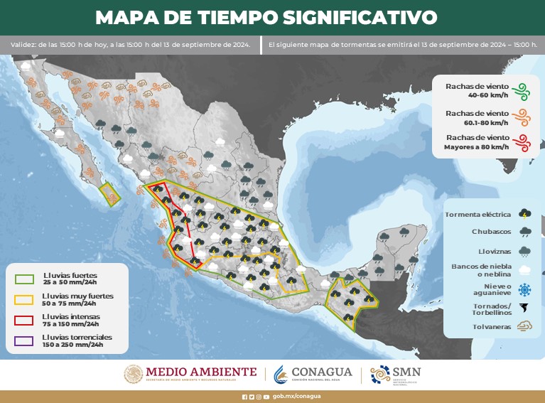 El estado del tiempo en Mérida hoy. Mapa de pronóstico de lluvias.
}