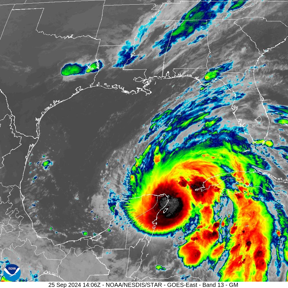 Tormenta tropical Helene. Imagen de satélite cel NHC