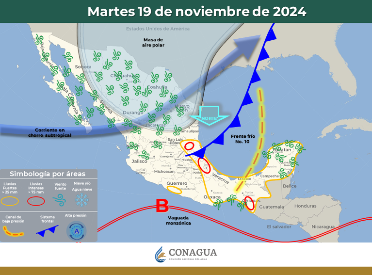 Frentes fríos en Yucatán.