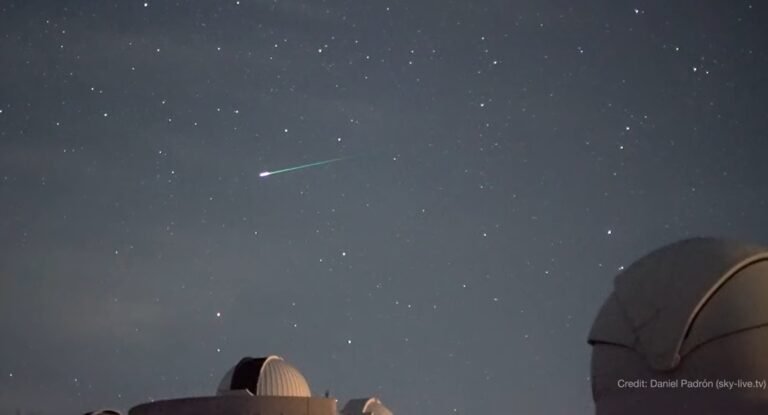 Lluvia de estrellas. Foto NASA