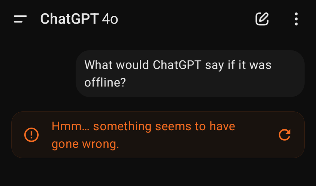 ChatGPT caída mundial