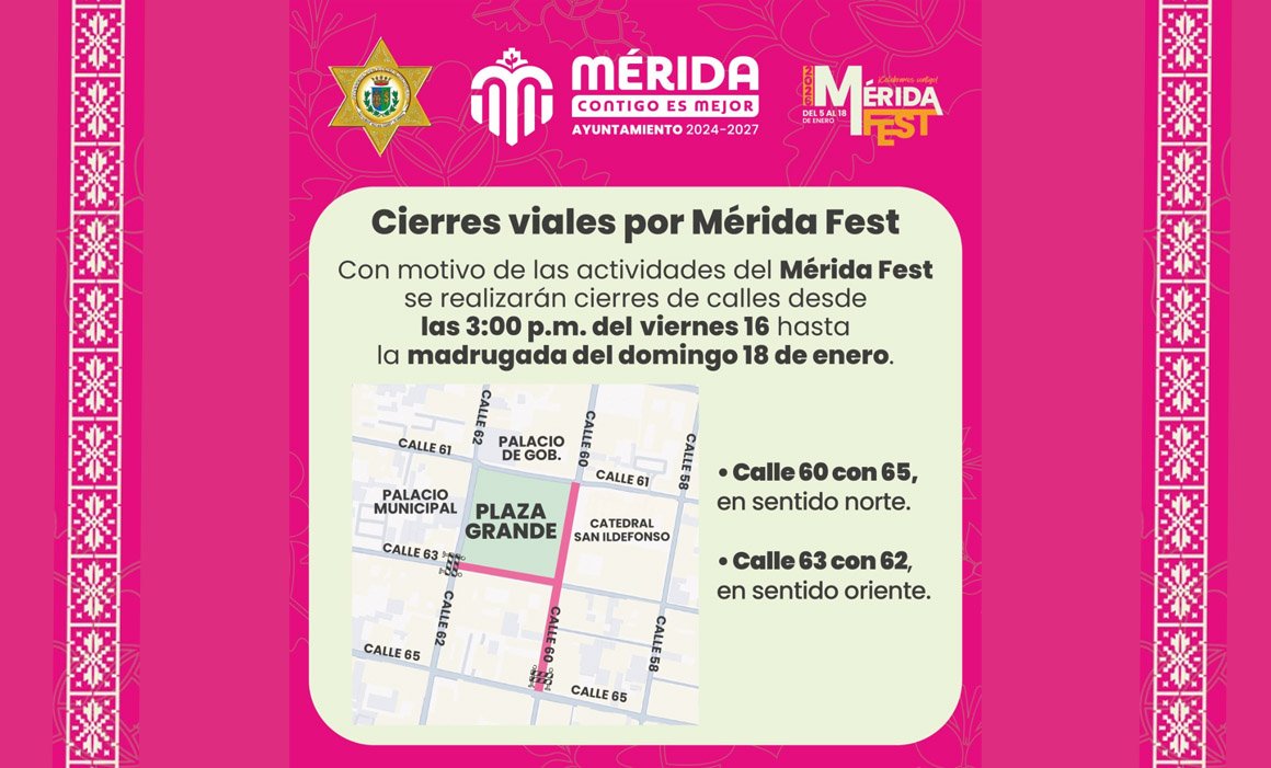 Cierre de calles en el Centro de Mérida por concierto estelar del ...
